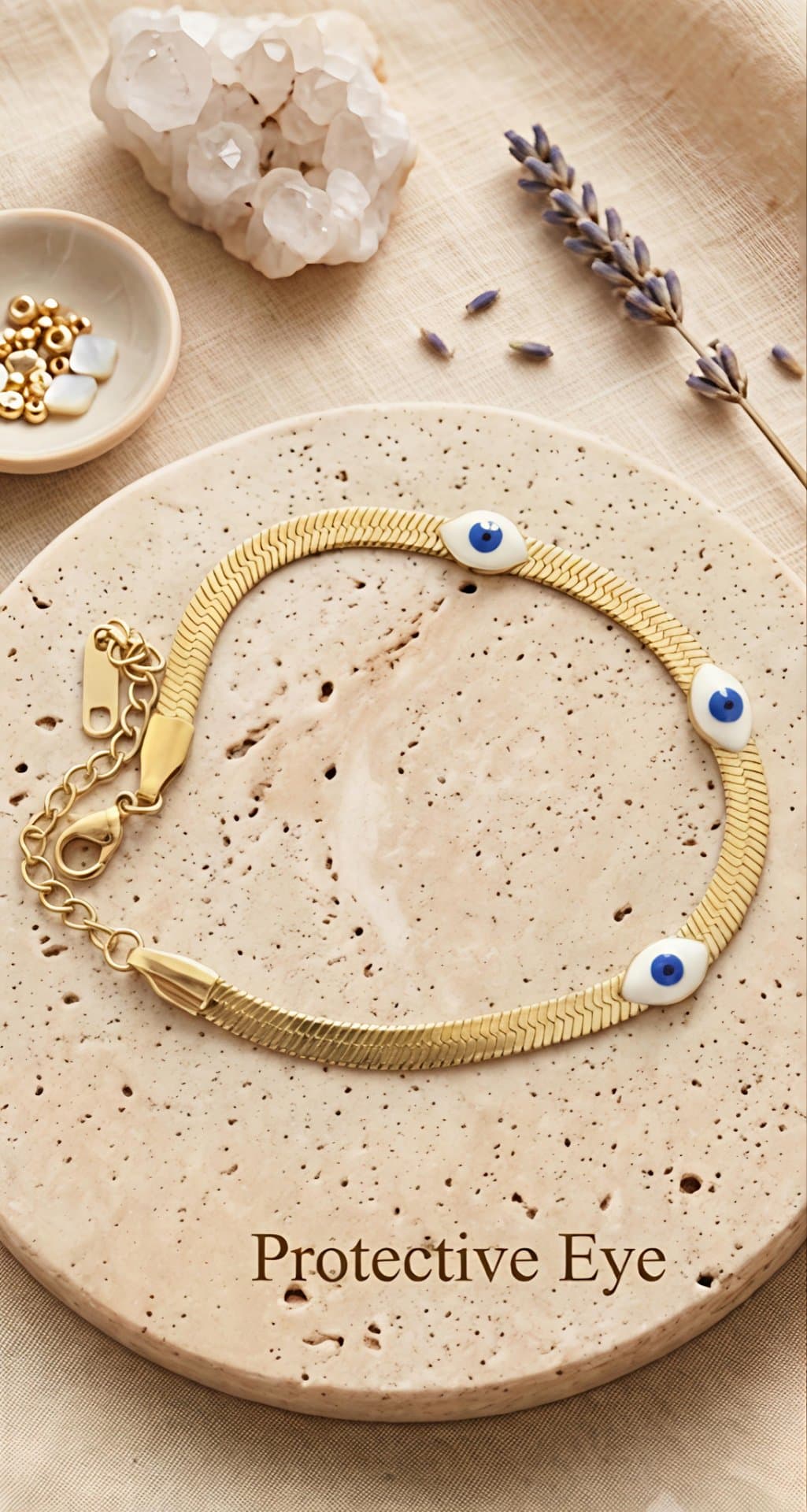 Protective Eye Gold Bracelet